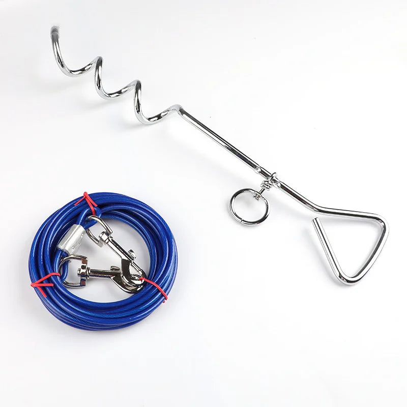 360° Tangle-Free Spiral Dog Tie-Out Stake