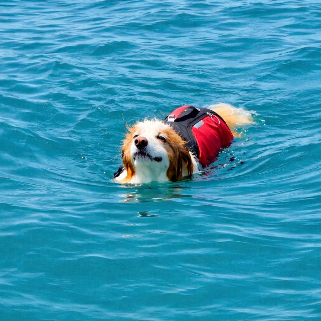 2-in-1 Floating Dog Life Jacket with Storage Backpack