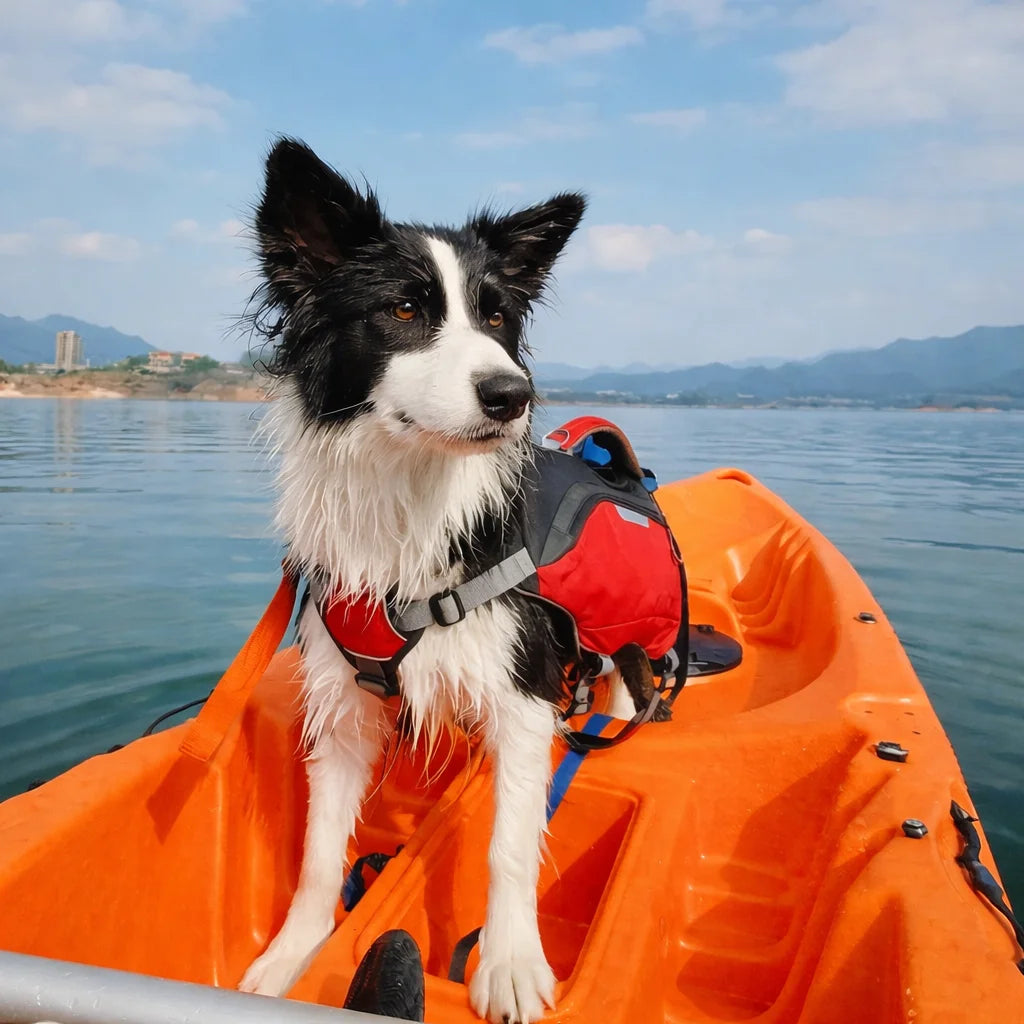 2-in-1 Floating Dog Life Jacket with Storage Backpack