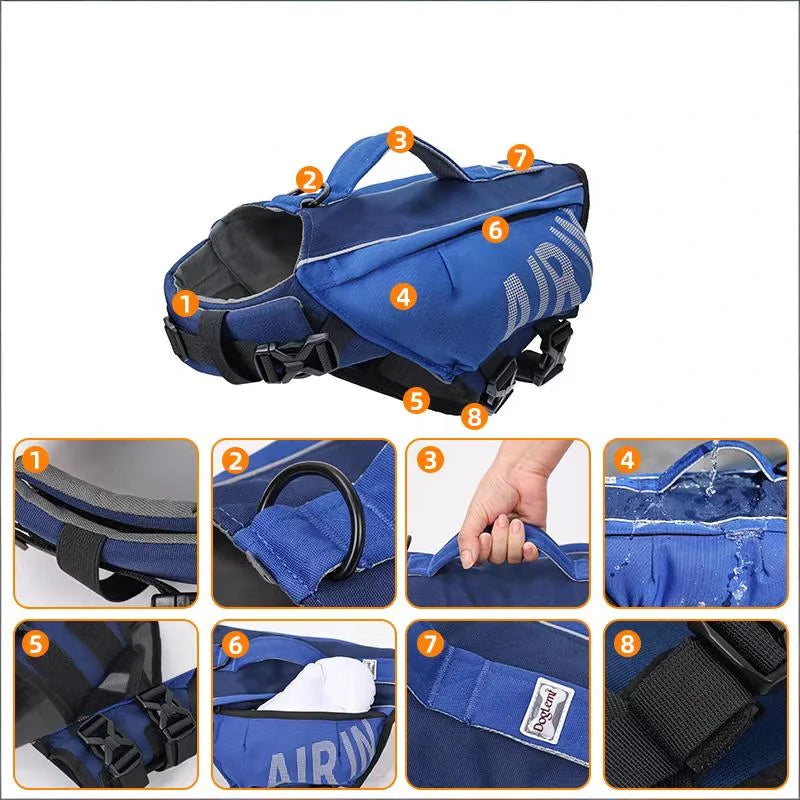 Inflatable Reflective Dog Life Jacket