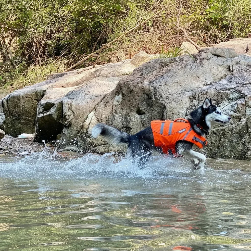 Reflective Ripstop Flotation Dog Life Jacket