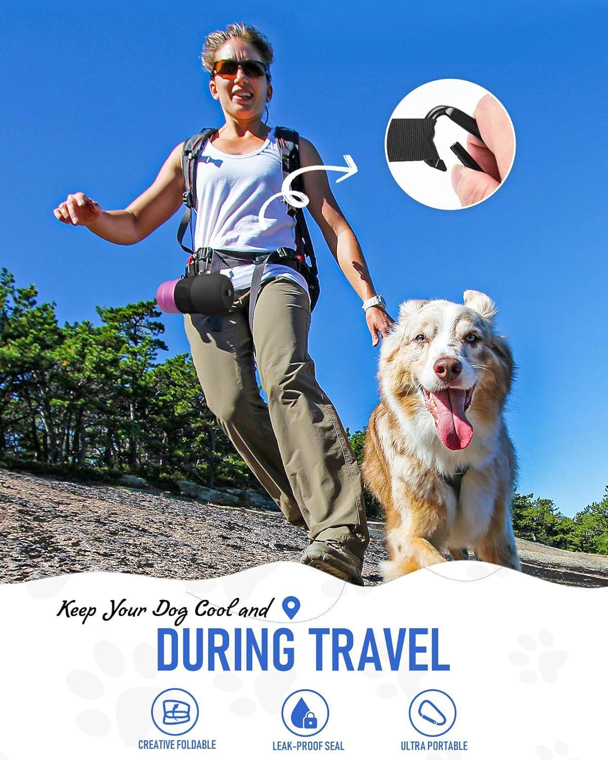 Large-Capacity Hanging Collapsible Dog Water Bottle