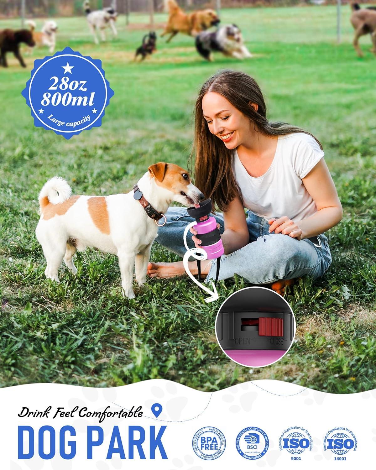 Large-Capacity Hanging Collapsible Dog Water Bottle