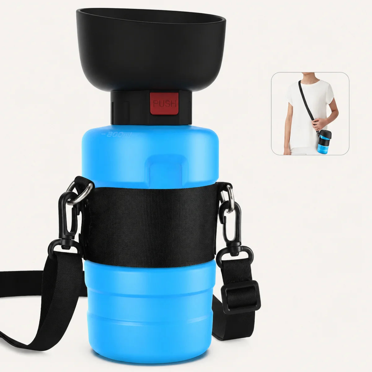 Large-Capacity Hanging Collapsible Dog Water Bottle