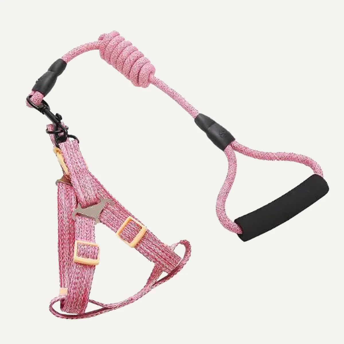 No-Choke Cotton Linen Dog Harness & Leash Set