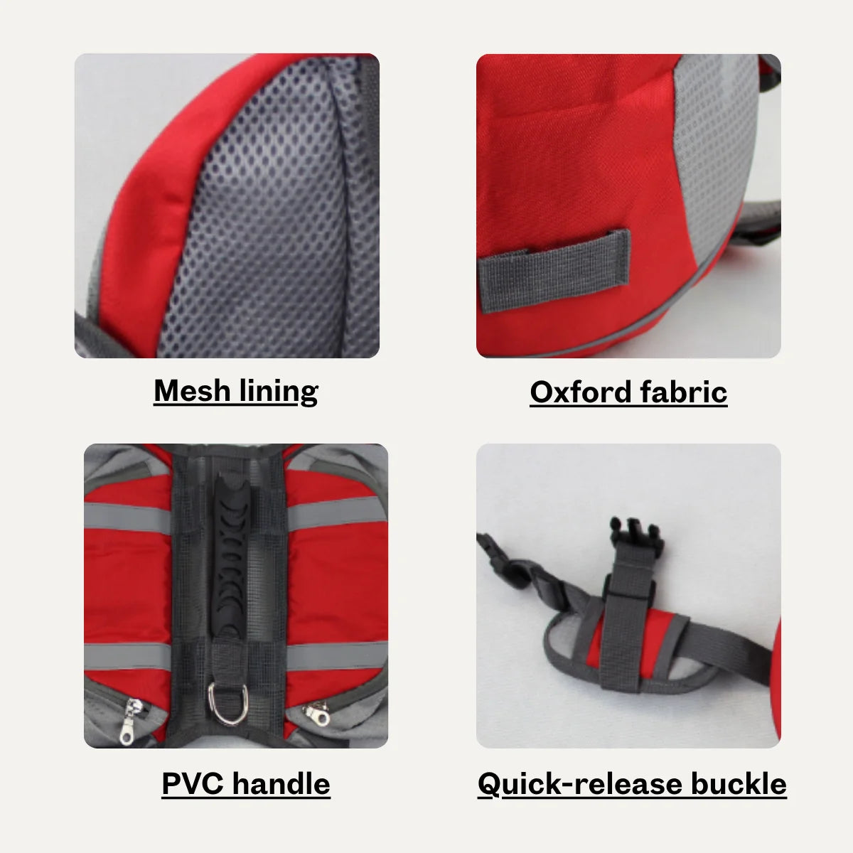 Quick-Release Padded Dog Saddlebag Backpack