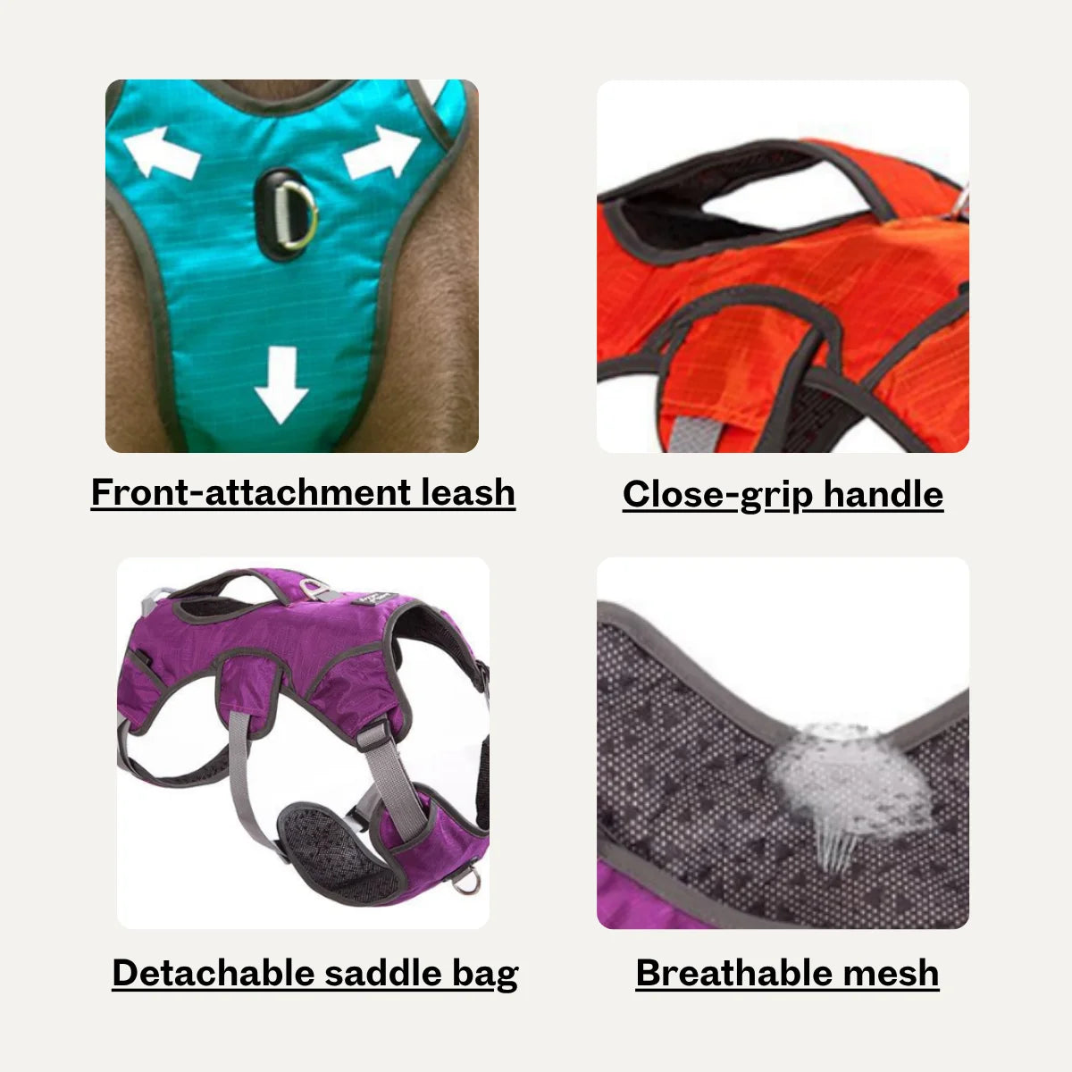 Removable Pockets Waterproof Dog Saddle Bag Backpack