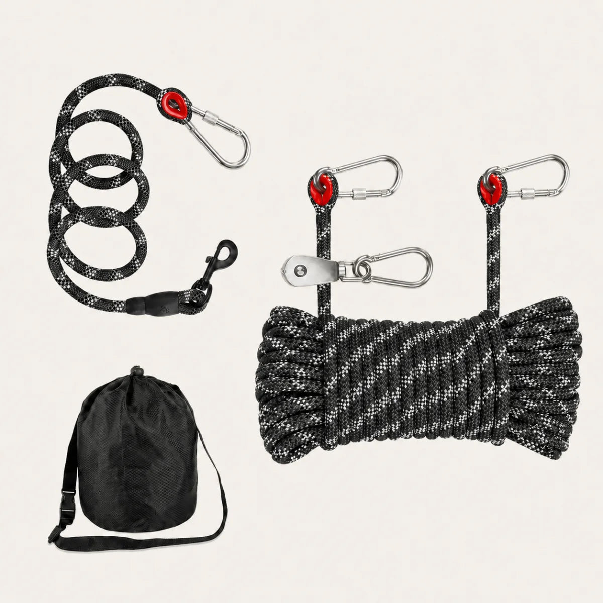 Overhead Outdoor Reflective Dog Tie Out Cable