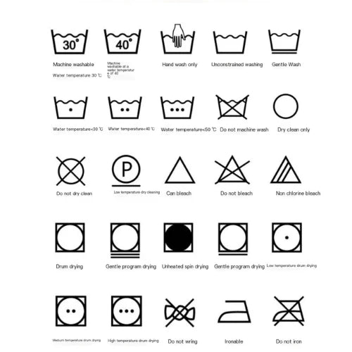 Some clothing care symbols