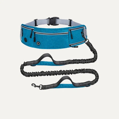 Shock-Absorbing Reflective Hands-Free Running Dog Leash