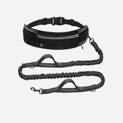 Shock-Absorbing Reflective Hands-Free Running Dog Leash