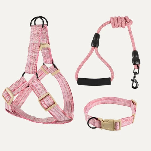 High-End Fashion Dog Harness & Collar Set