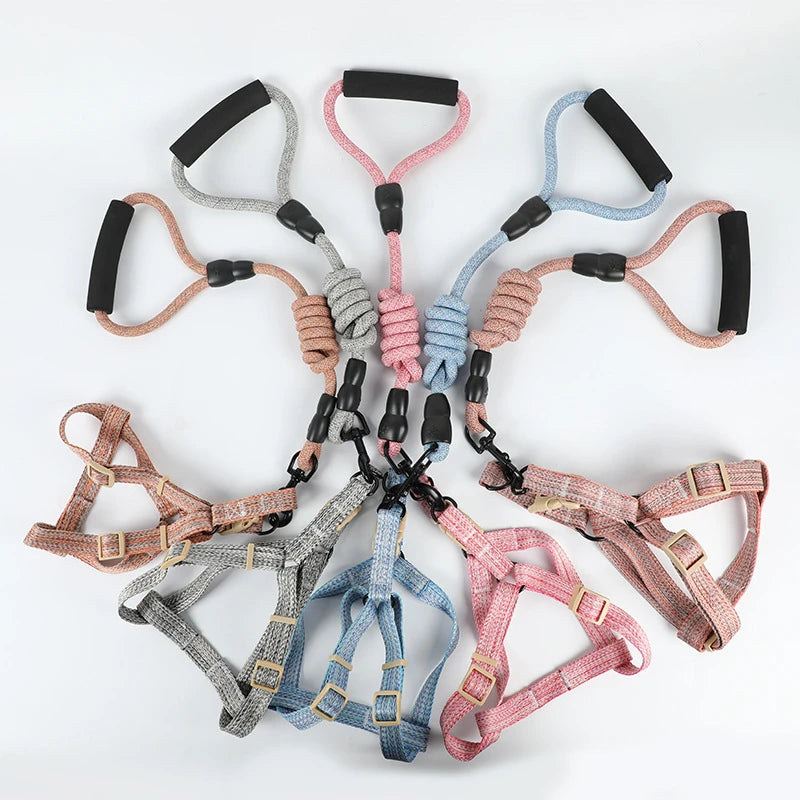 High-End Fashion Dog Harness & Collar Set