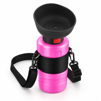 28oz Crossbody Dog Water Bottle with Collapsible Bowl
