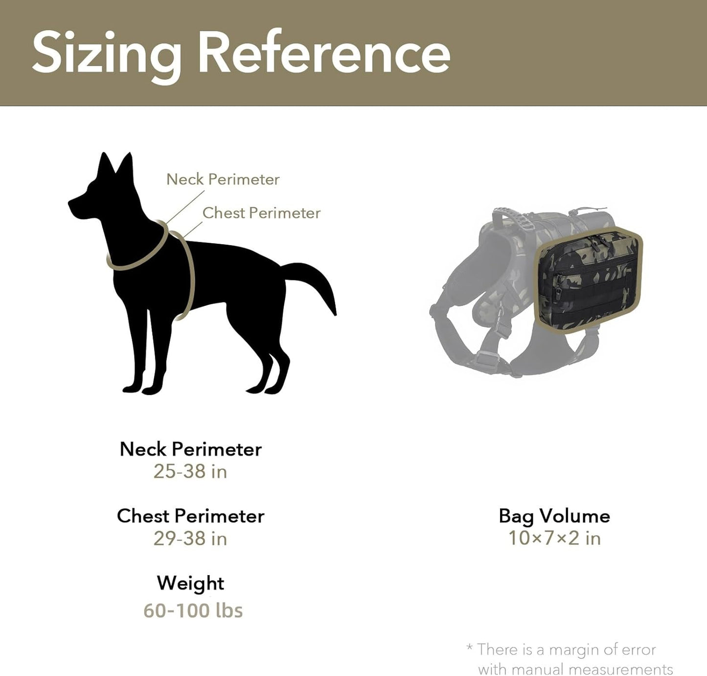 TrailTrek 2-in-1 Tactical Dog Harness Pack