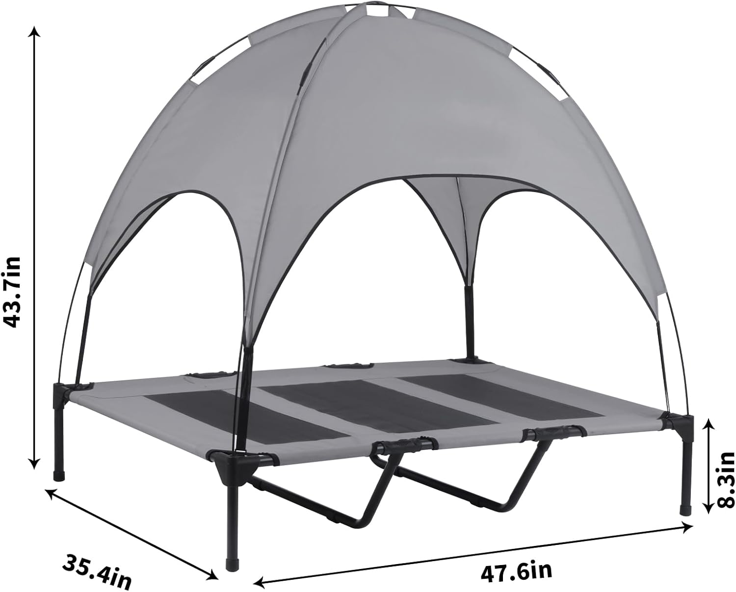 ShadePaws Elevated Dog Bed with Removable Canopy