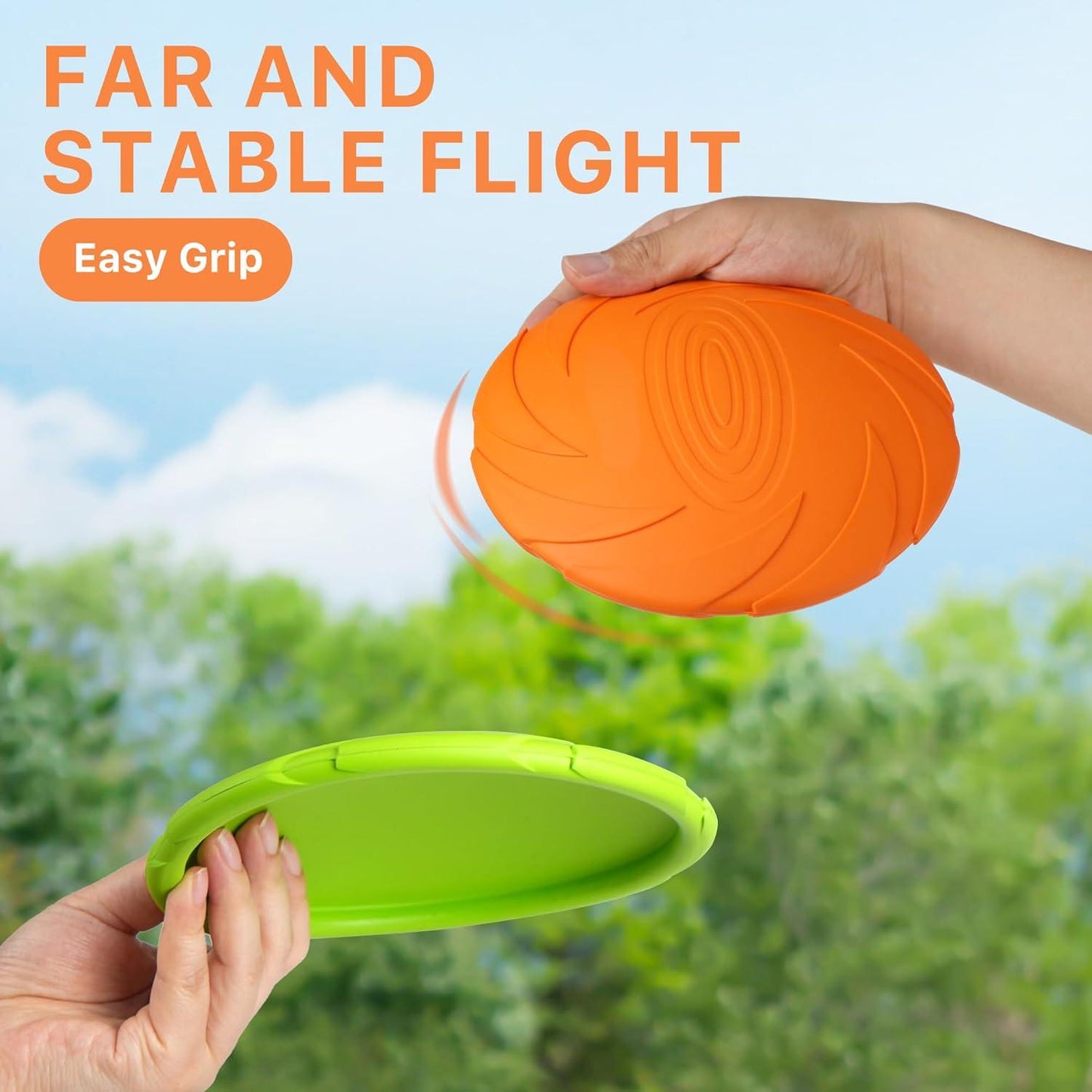 2 Pcs PawGlide Dog Flying Disc