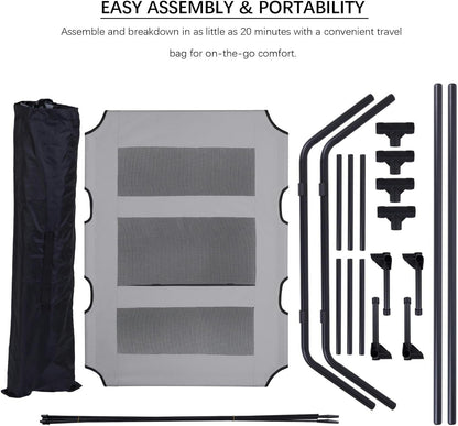 ShadePaws Elevated Dog Bed with Removable Canopy