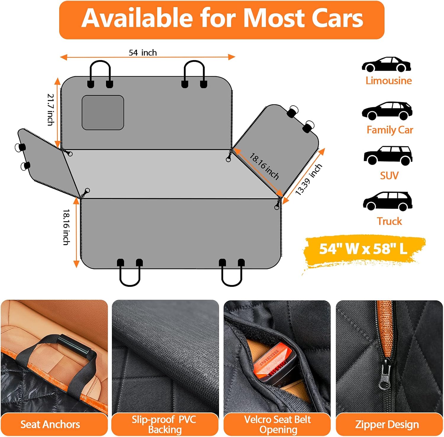 URPOWER Waterproof Dog Car Seat Cover