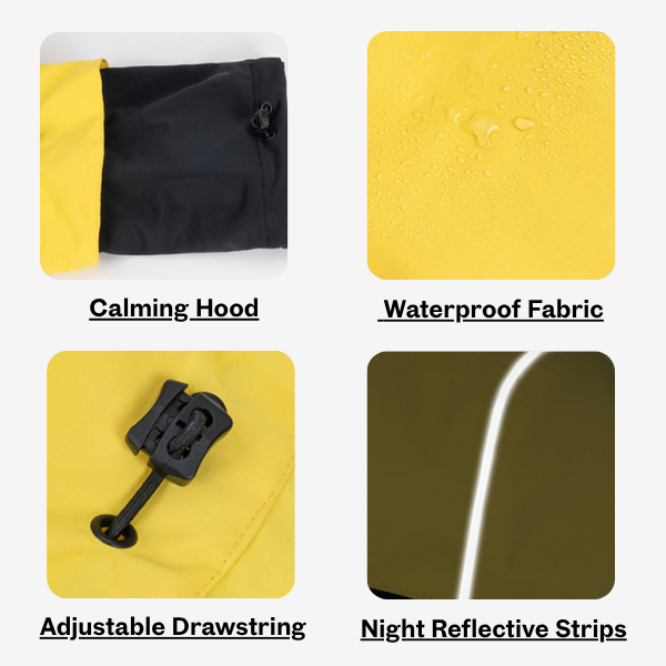 Dual-Collar Dog Raincoat