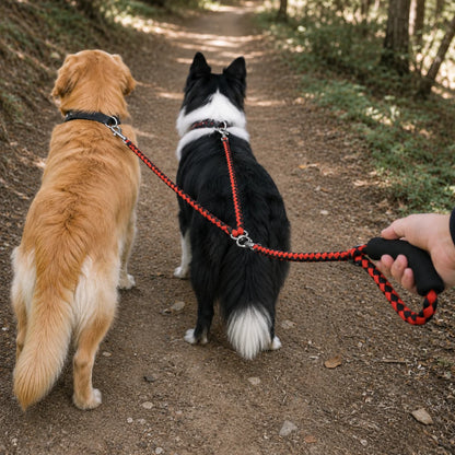 Tangle-Free Braided Dual Dog Leash