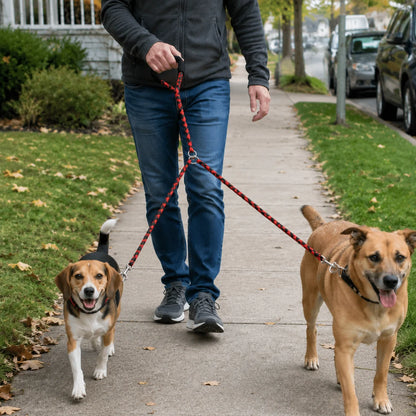 Tangle-Free Braided Dual Dog Leash