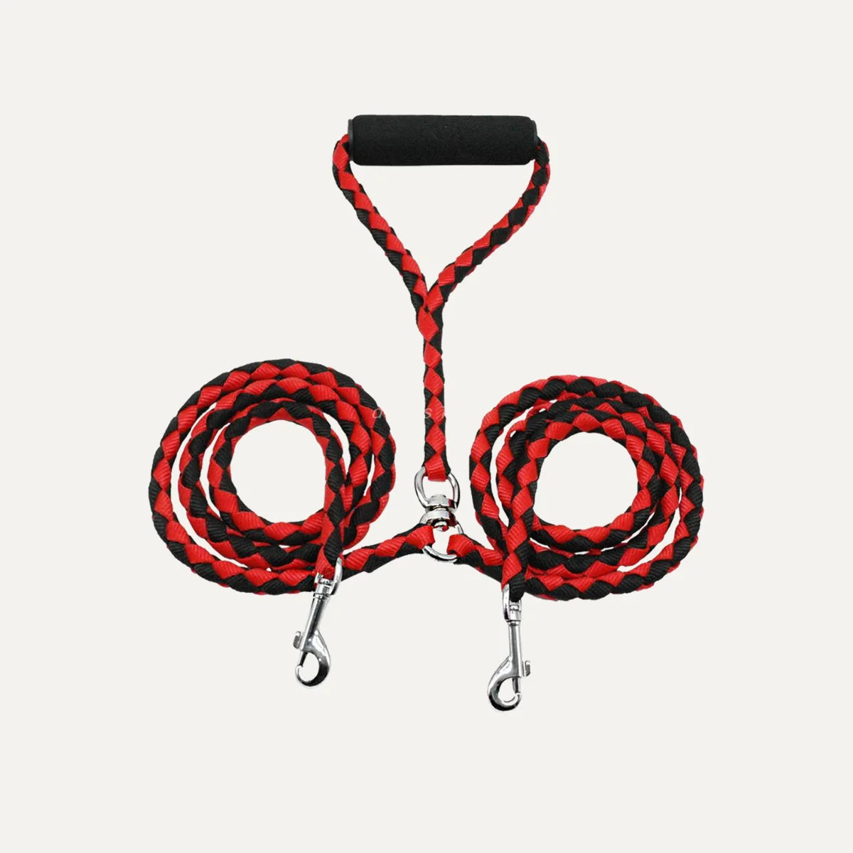 Tangle-Free Braided Dual Dog Leash