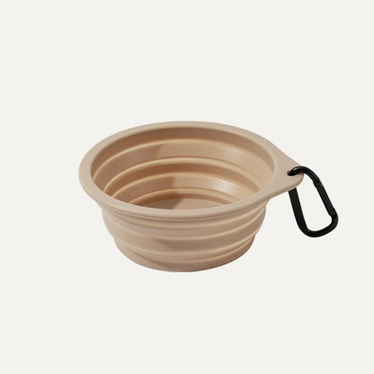 Carabiner Silicone Collapsible Dog Bowl