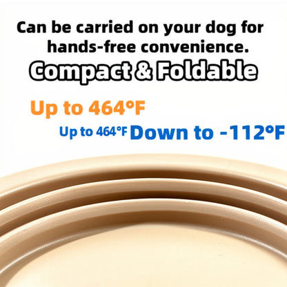 Carabiner Silicone Collapsible Dog Bowl