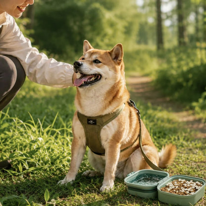 Collapsible Double Dog Bowl