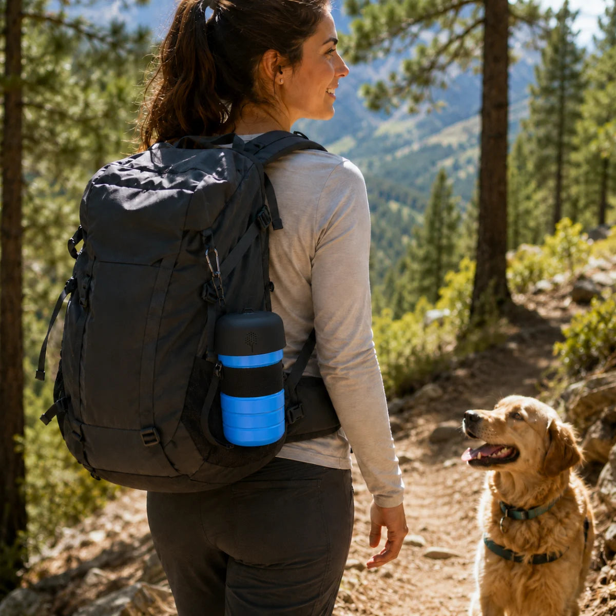 Large-Capacity Hanging Collapsible Dog Water Bottle