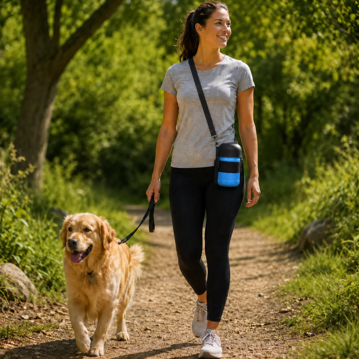 Large-Capacity Hanging Collapsible Dog Water Bottle