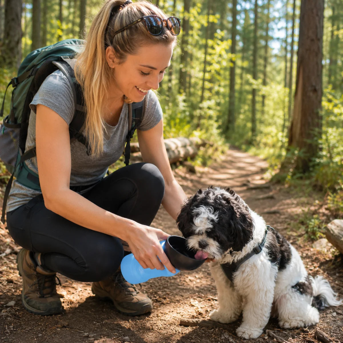 Large-Capacity Hanging Collapsible Dog Water Bottle