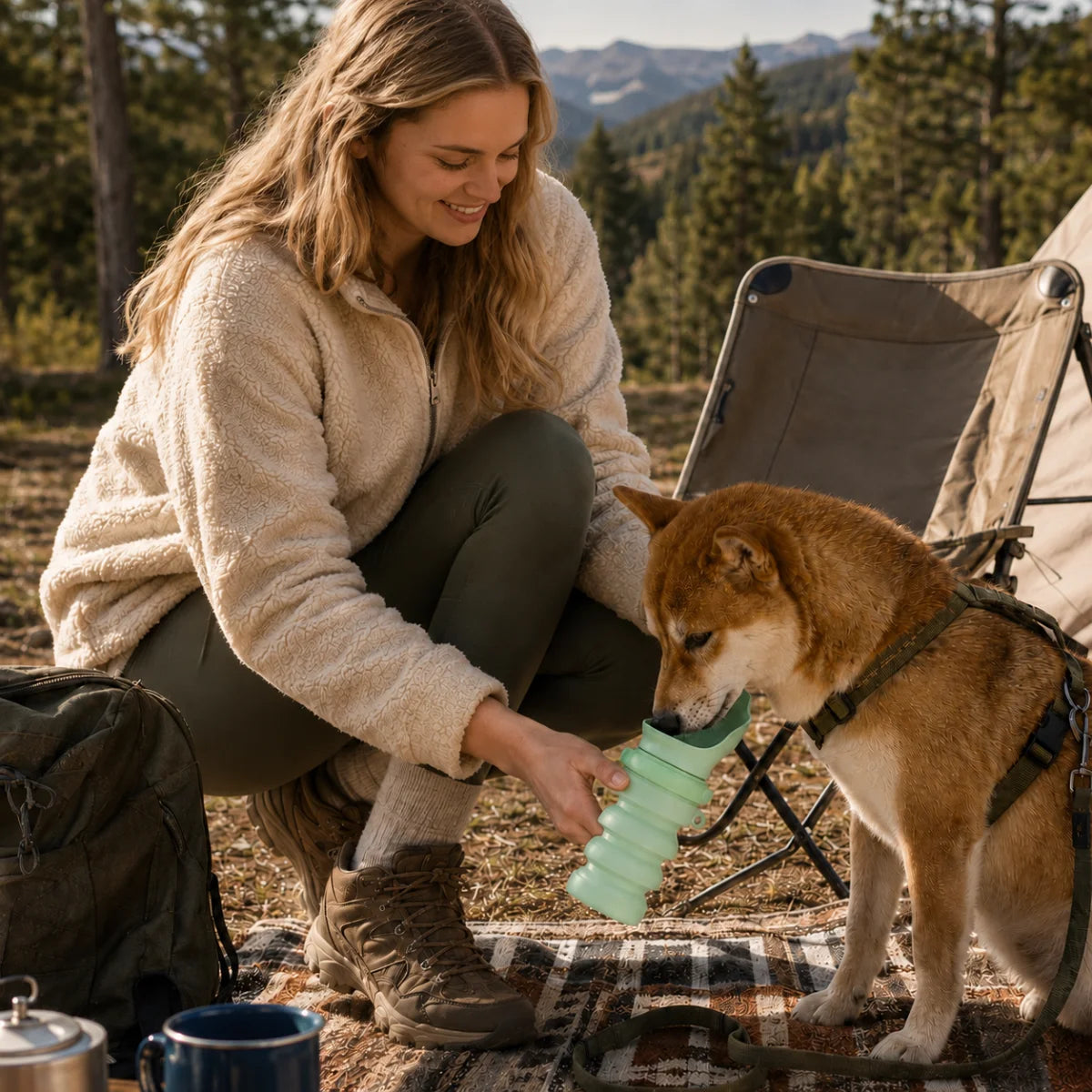 Large-Opening Silicone Dog Water Bottle