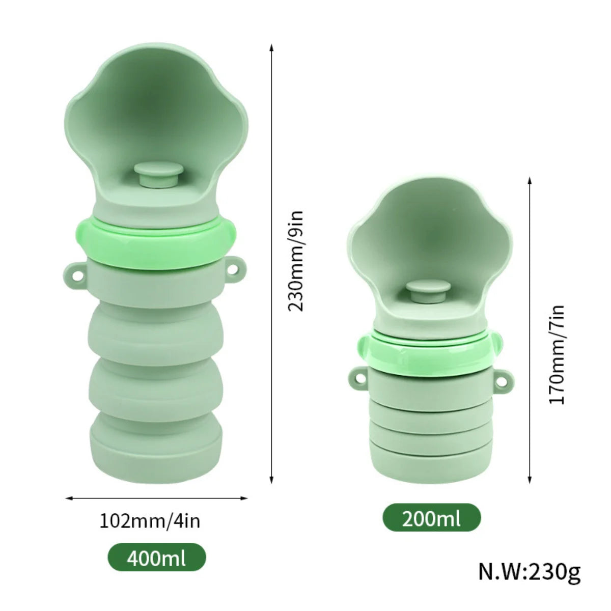 Large-Opening Silicone Dog Water Bottle