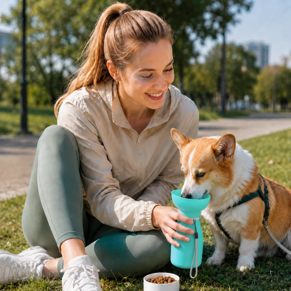 Outdoor 3-in-1 Portable Dog Travel Bowl