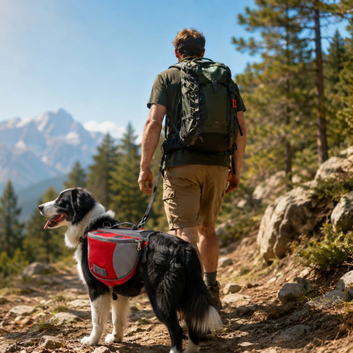 Quick-Release Padded Dog Saddlebag Backpack