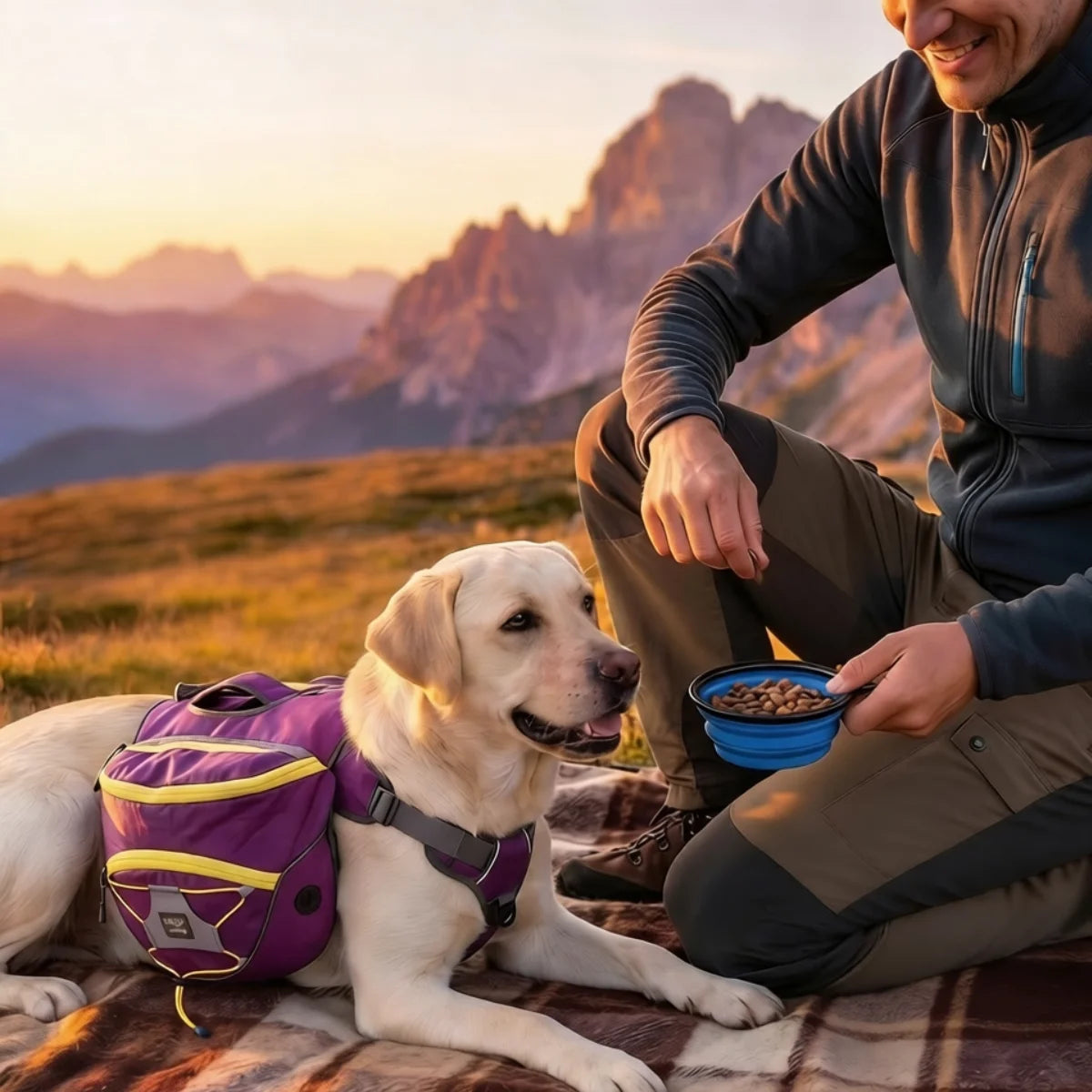 Removable Pockets Waterproof Dog Saddle Bag Backpack
