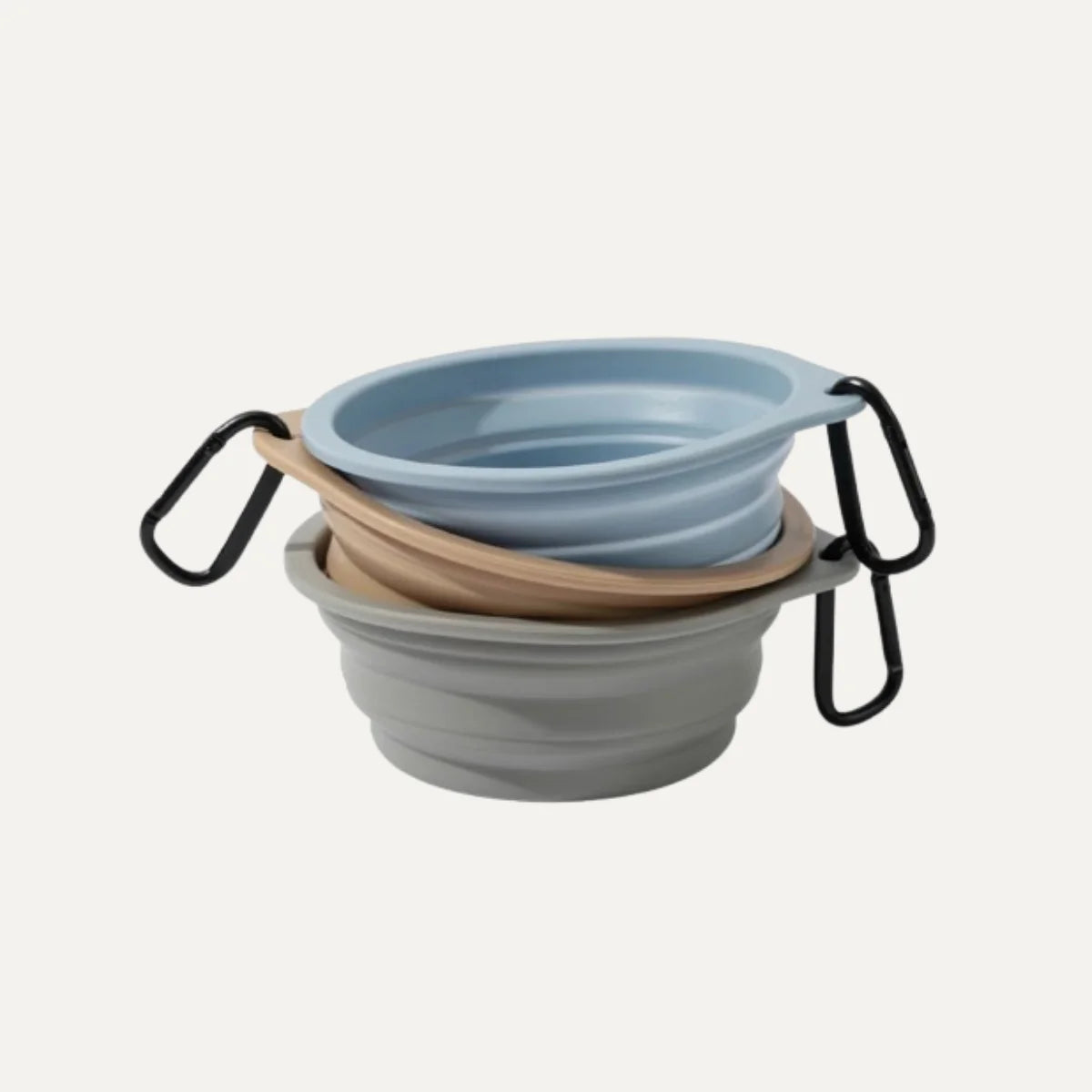 Carabiner Silicone Collapsible Dog Bowl