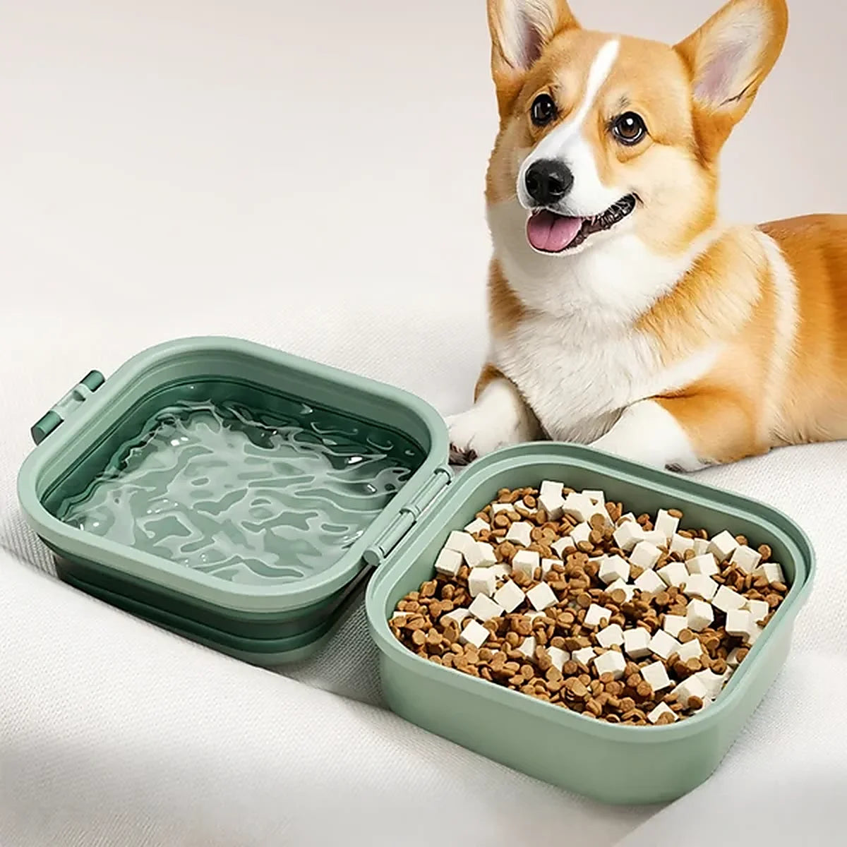 Collapsible Double Dog Bowl