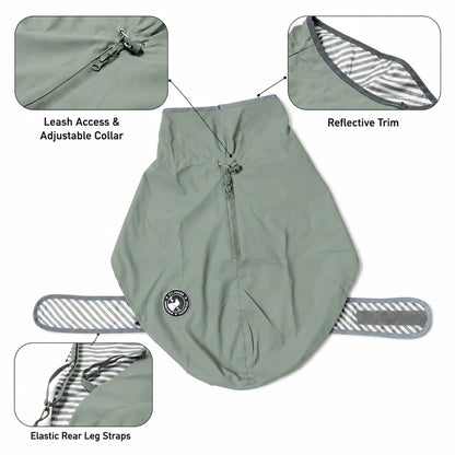 Lightweight Reflective Waterproof Dog Raincoat