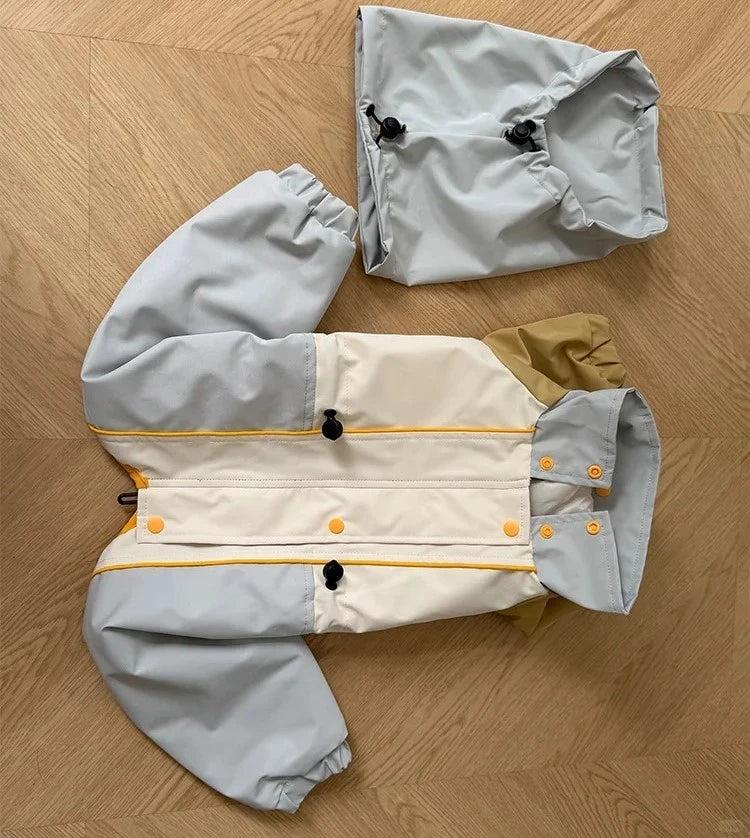 Display image of a dog jacket: The collar is detachable.