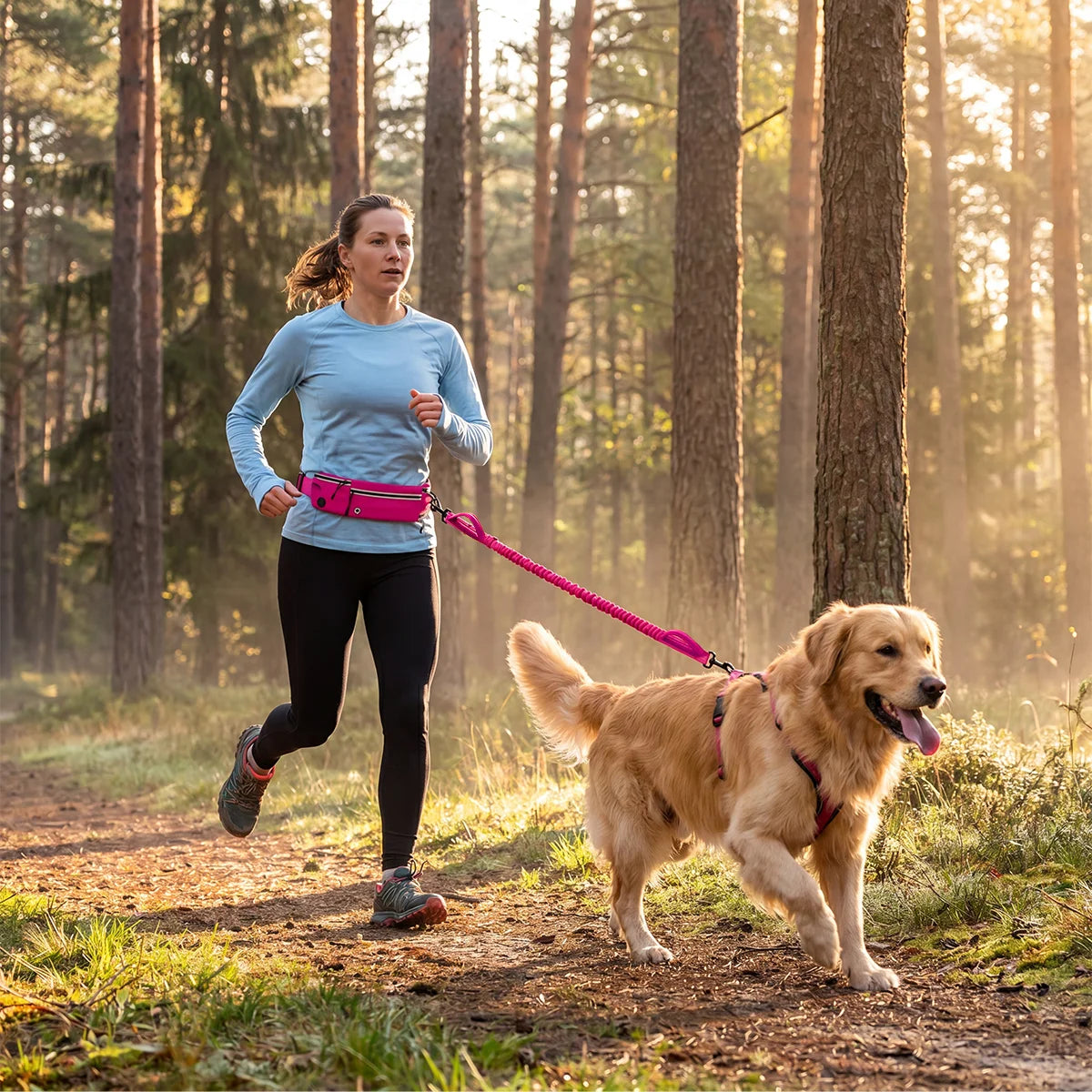 Reflective Hands-Free Running Dog Leash