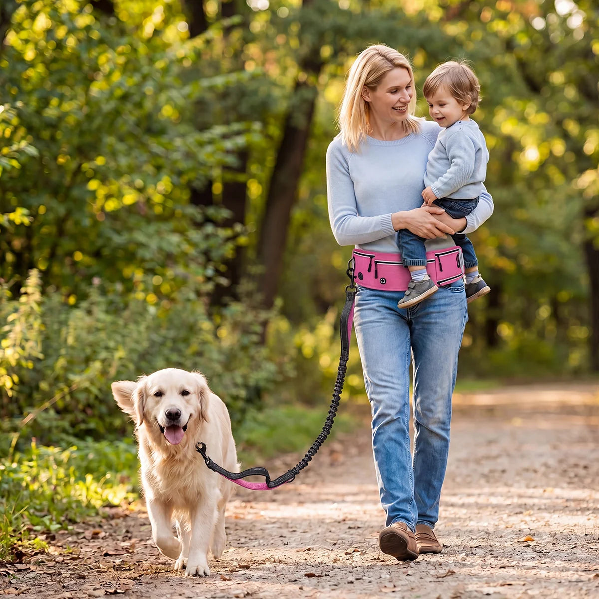 Reflective Hands-Free Running Dog Leash