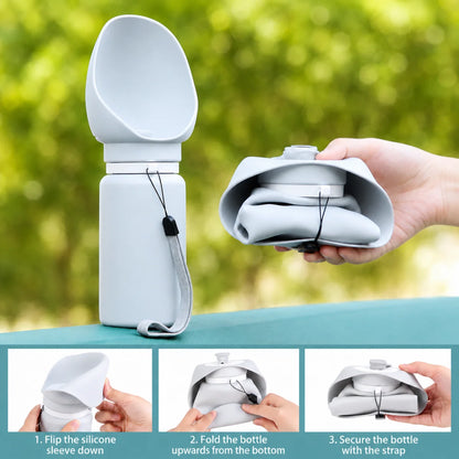 Portable Foldable Silicone Dog Water Bottle