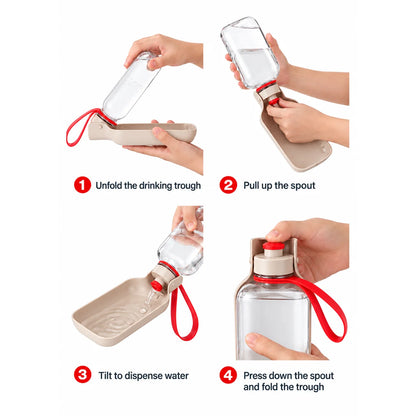 Portable Dog Water Bottle with Foldable Drinking Bowl-7
