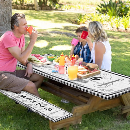 CampChic Table & Bench Cover Set