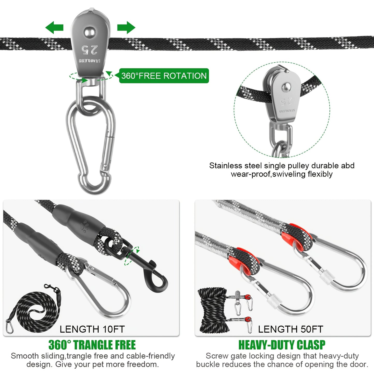 FreeRoam Dog Tie Out Cable