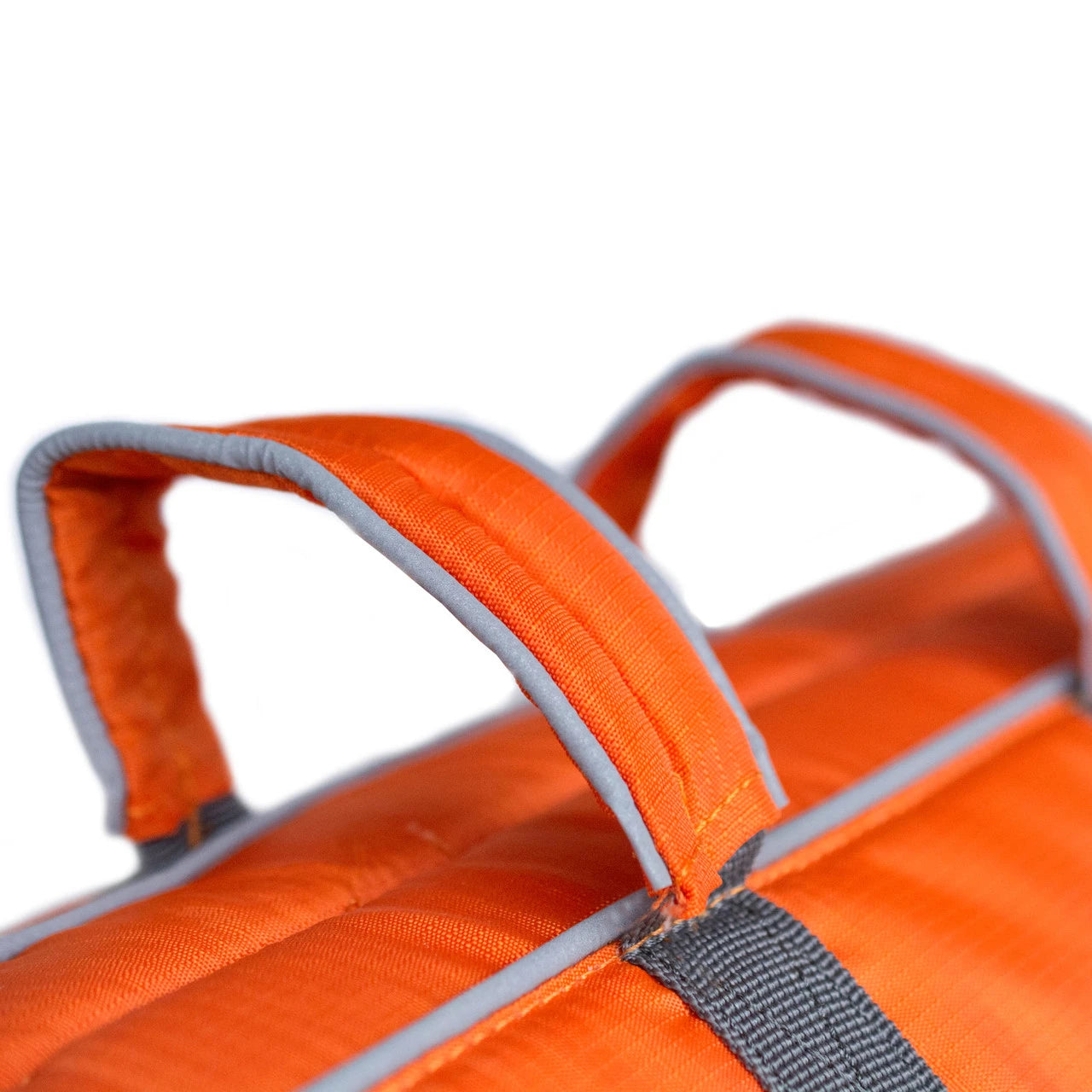 A detailed white background image of a dog life jacket